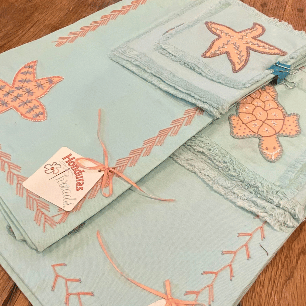 Hand-embroidered place mats for your table