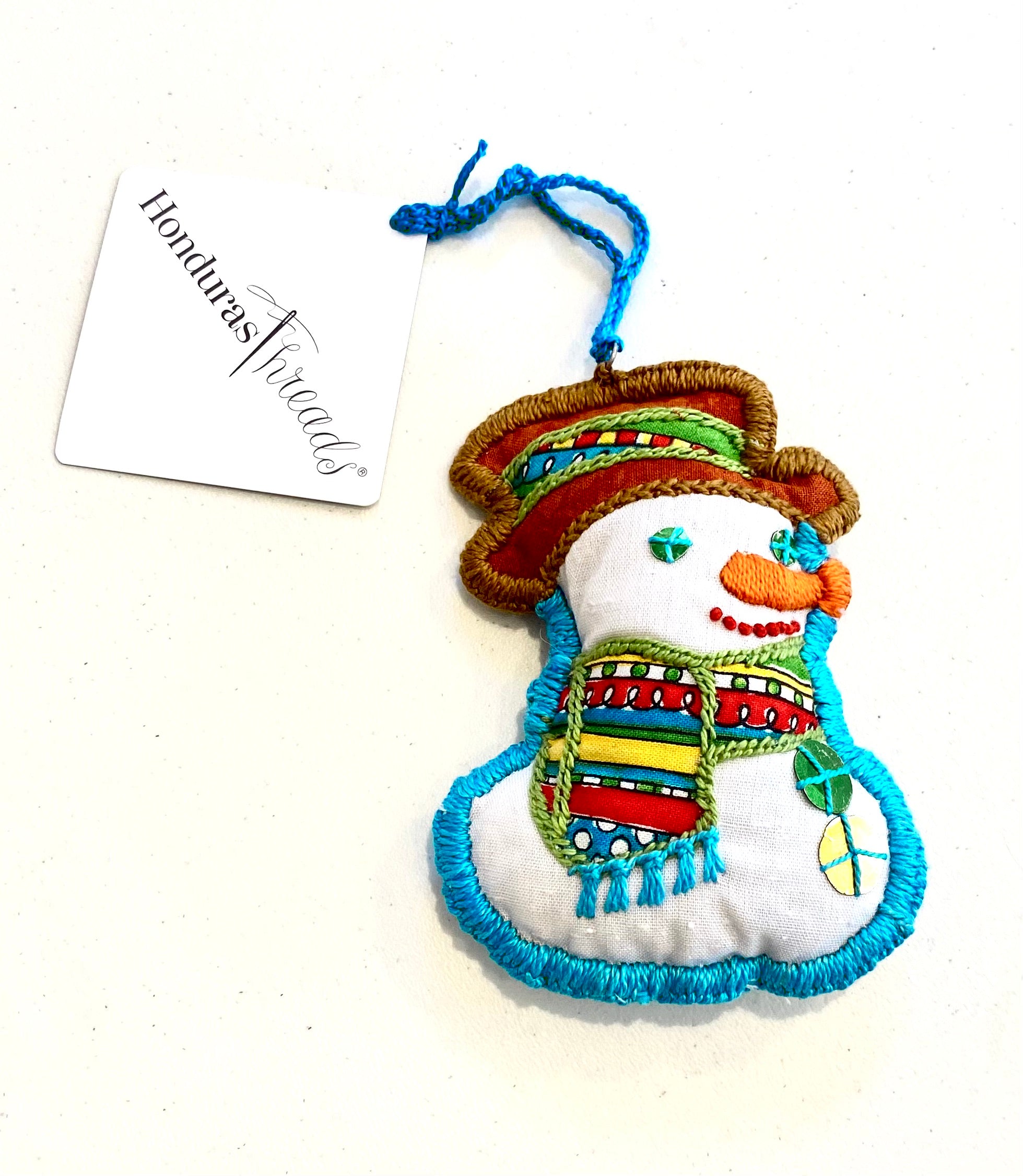 Snowman Christmas ornament Honduras Threads