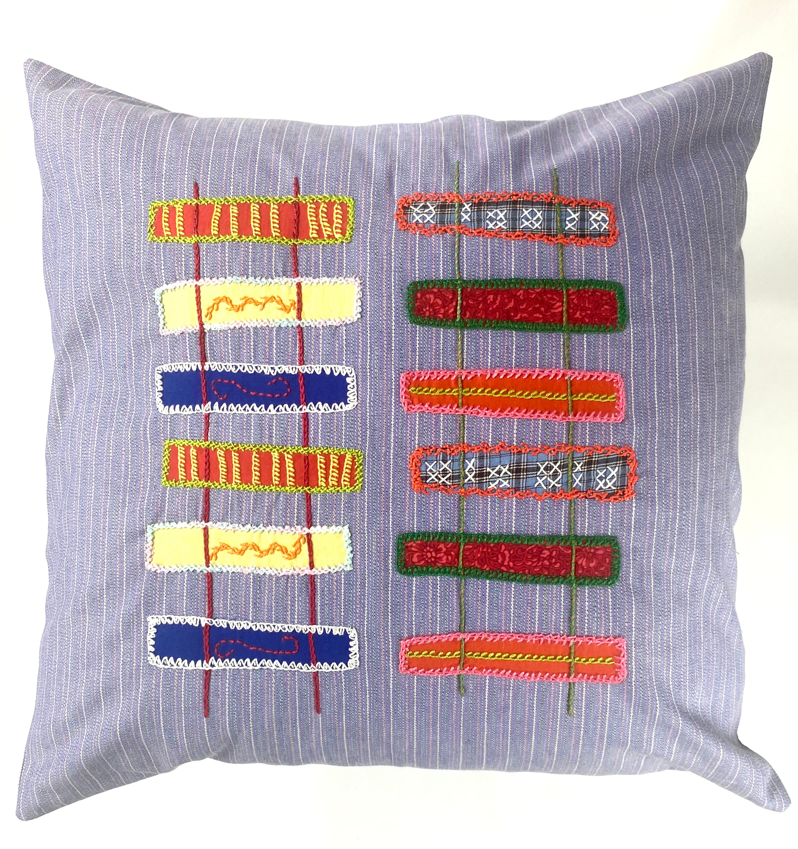 Ladders side by side on blue Honduras Threads