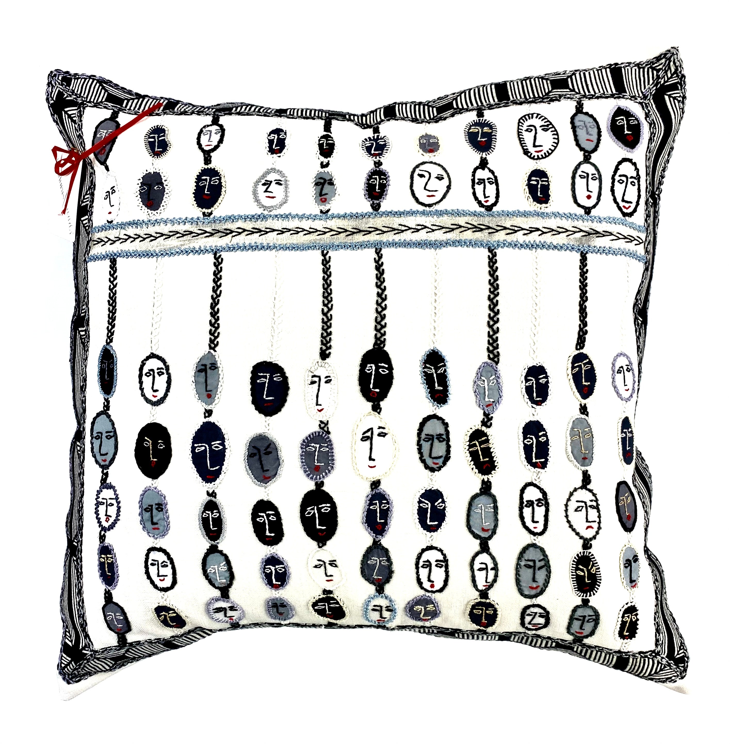 Abacus with personality on white Honduras Threads