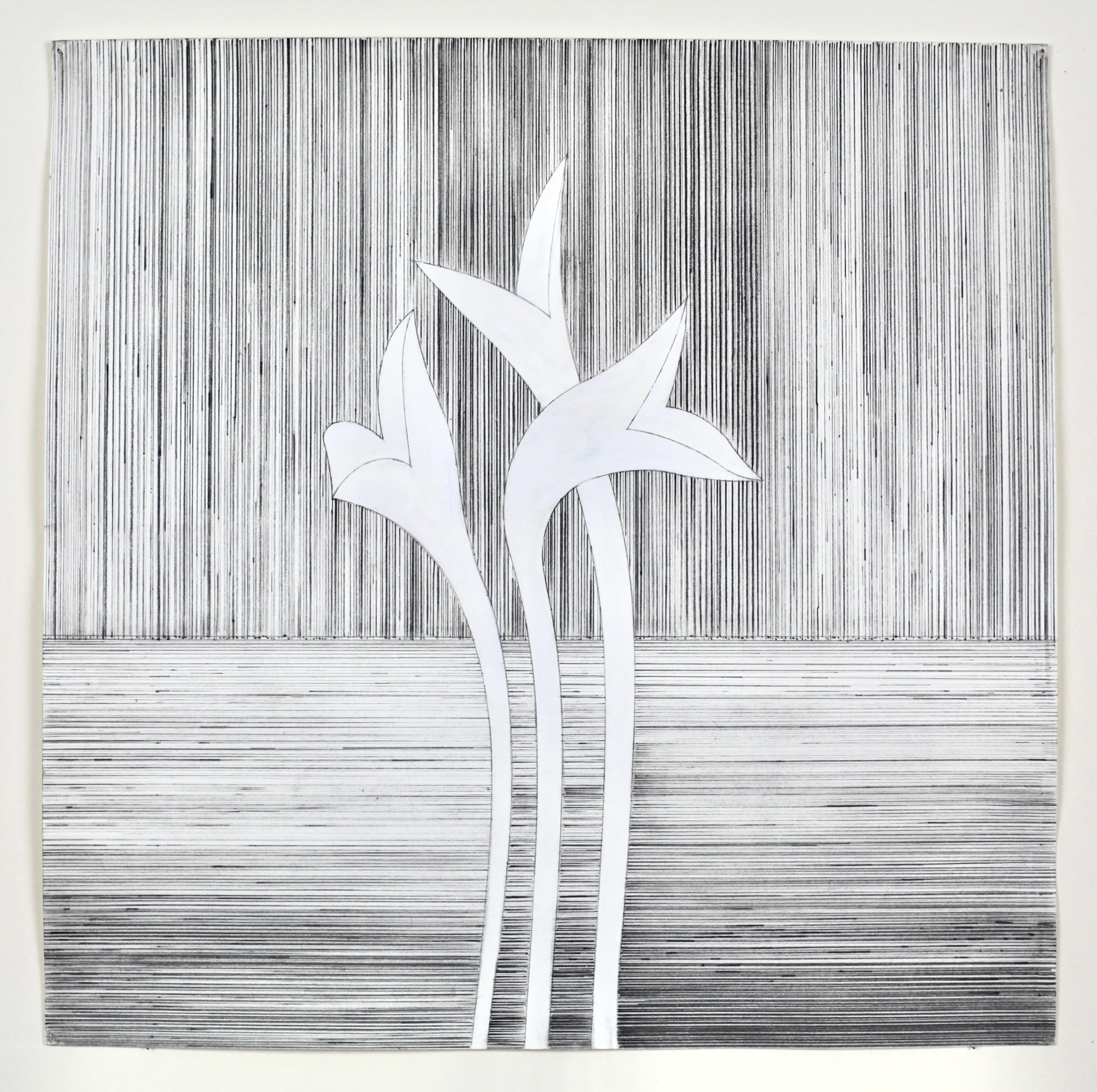 Monstera on blue denim Honduras Threads