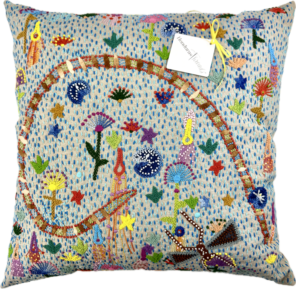 State Fair Design by Gerardo Rosales. Hand Embroidered on gray Terrell James