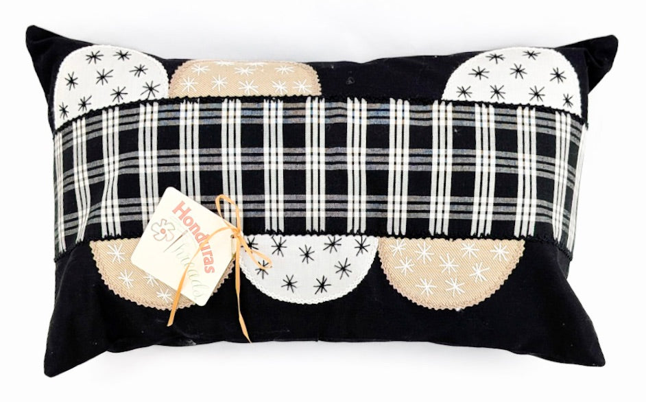 Piedras Lunar Design by Pamela Nelson. Hand Embroidered on black Pamela Nelson