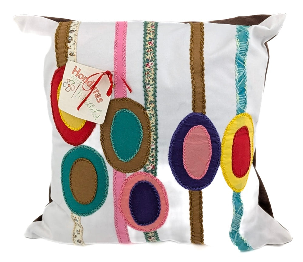 Maracas Design by Pamela Nelson.  Embroidered on white. Pamela Nelson