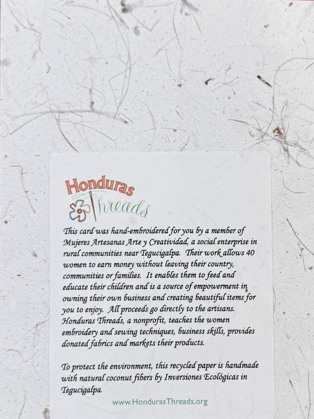 Valentine's Day Card No 5 Honduras Threads